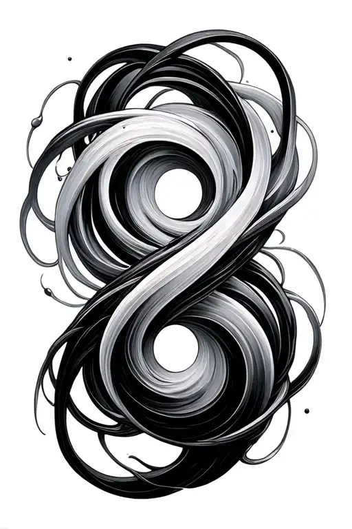 Whirlpools Merging Together To Form An Infinity Symbol