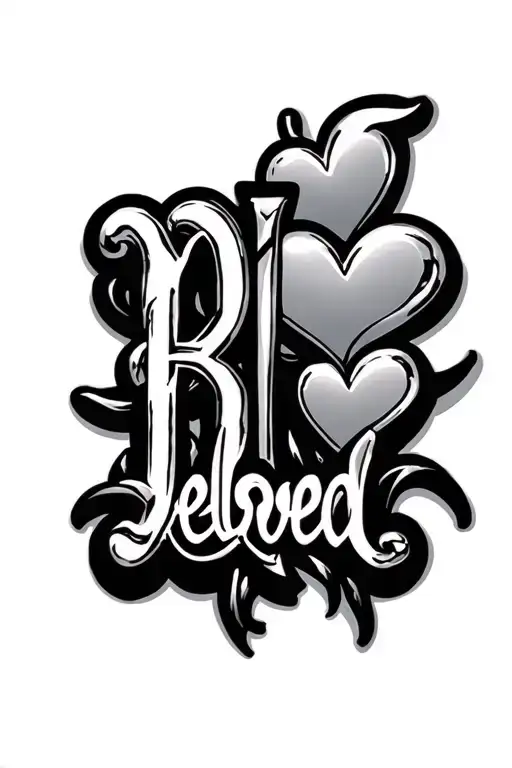 Chrome Hearts Cross With The Word Beloved
