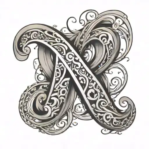 Letters T And K Infinity Symbol