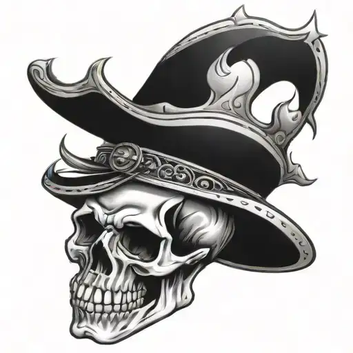 Cowboy Skull Wearing A Crown