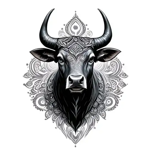 Taurus Bull Mandala Design