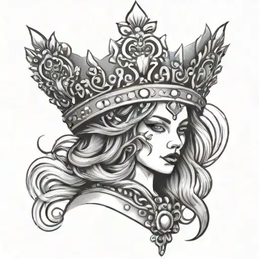 Bianca With A Crown On The B