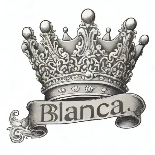 The Word Bianca With A Crown On The B