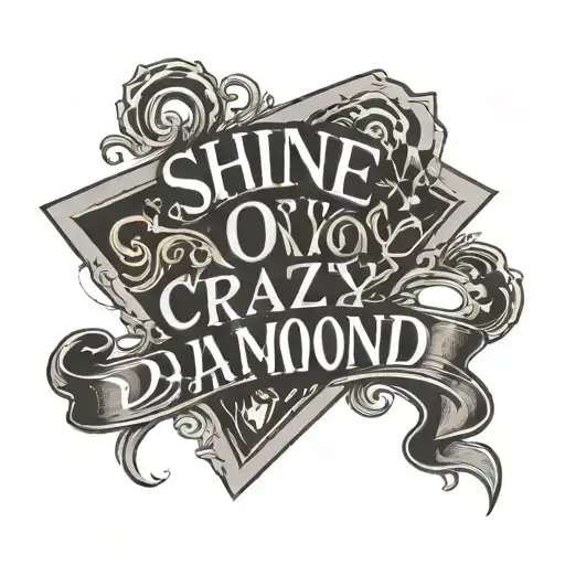 Shine On You Crazy Diamond Text Simple