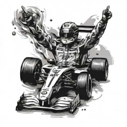 Fernando Alonso Celebrates On Top Of His Car With Open Arms