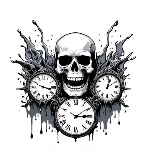 Melting Clocks And Skulls