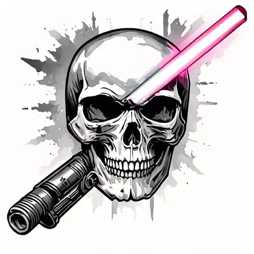 Star Wars Lightsaber Skull