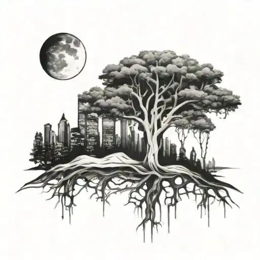 Tree Line Bleeding Into Skyline