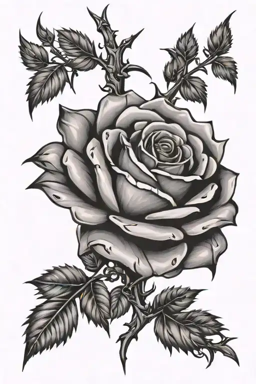 Rose With Thorns Wrapped