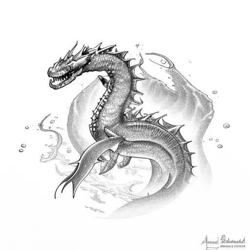 A Majestic Sea Dragon Emerging From The Depths Of The Ocean