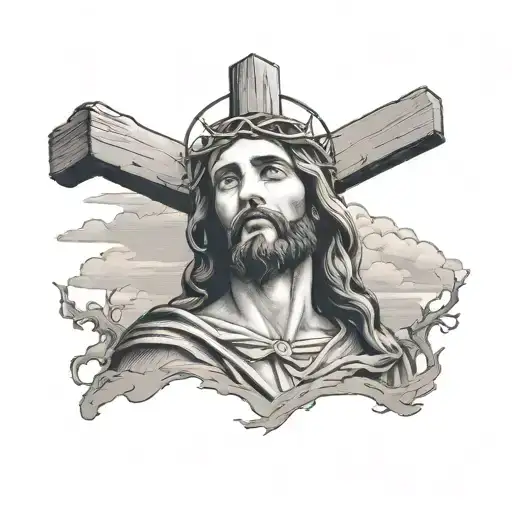 Jesus On A Cross On A Hill