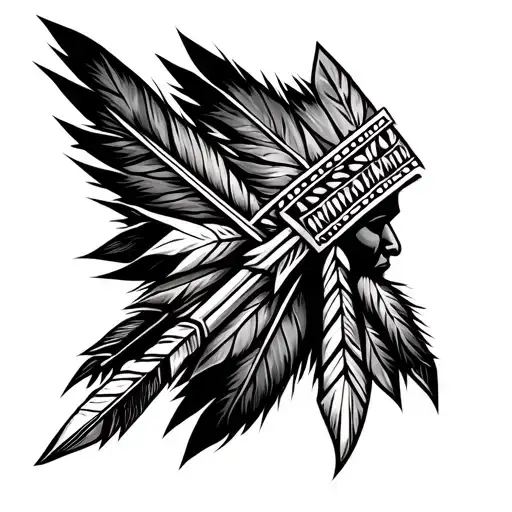 Native American Arrow Tattoo Design