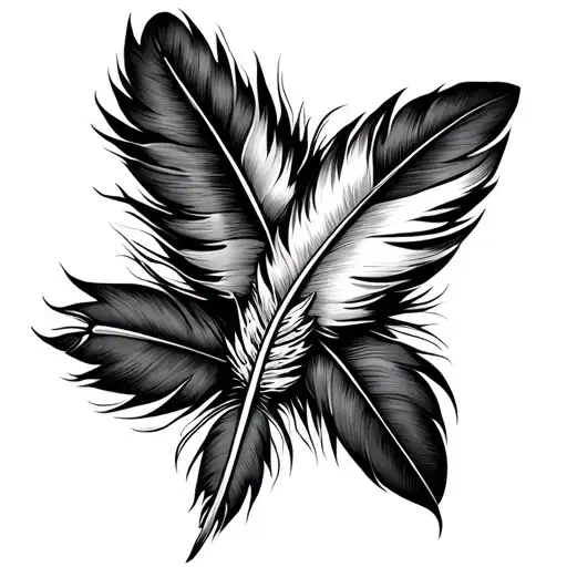 Native American Feather Tattoo Design