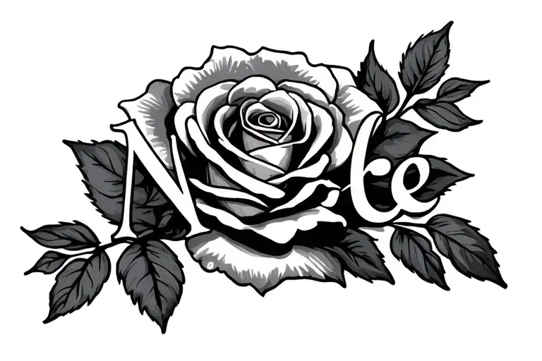 Nicole Name With Rose Next To It