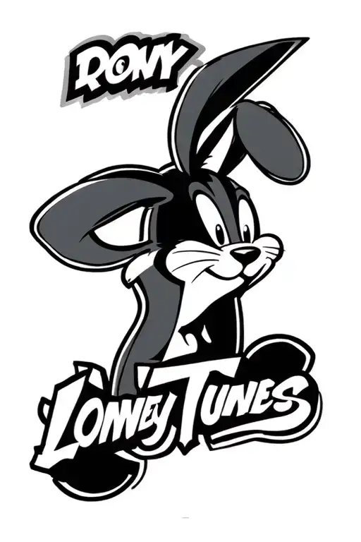 Please Can You Design A Looney Tunes Tattoo Sleeve Which Incorporates All The Characters For A Male