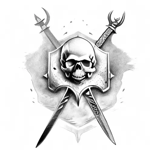 Medieval Skull Sword