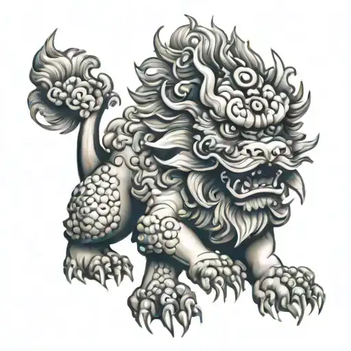 Foo Dog Outline