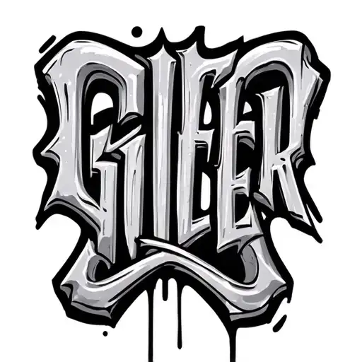 The Word Gier Graffiti Style