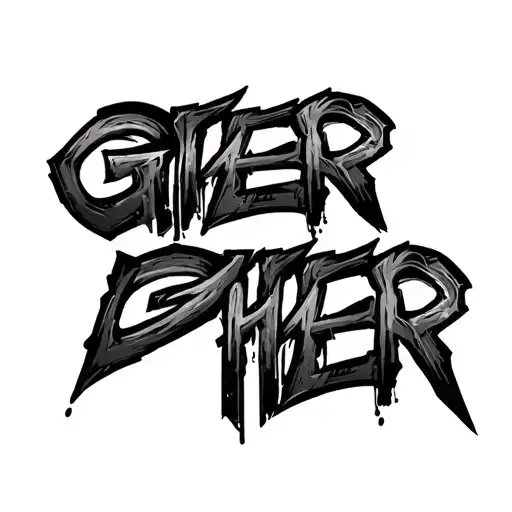 The Word Gier Graffiti Style
