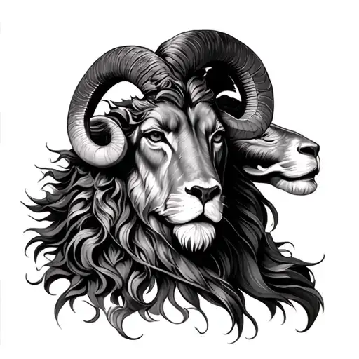 Leo Goddess Above A Capricorn Ram