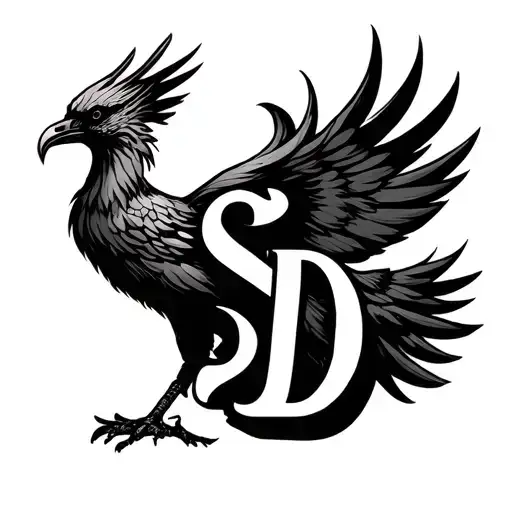 Phoenix With Letters S And D