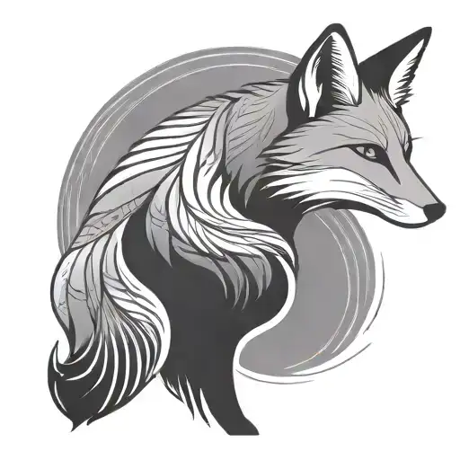 Fox Minimalist Tribal Design