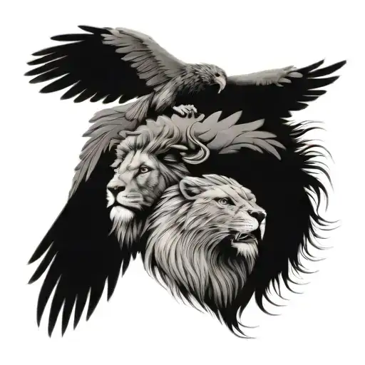 Lion And Eagle