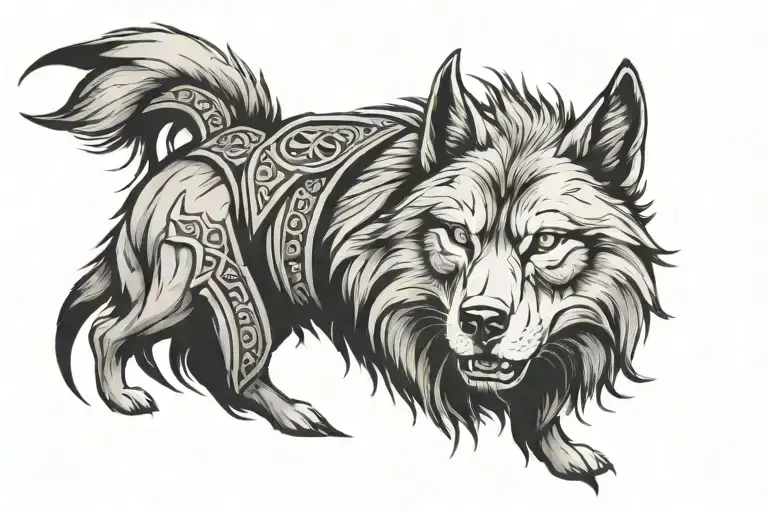 Wolf Spartan Viking Nordic