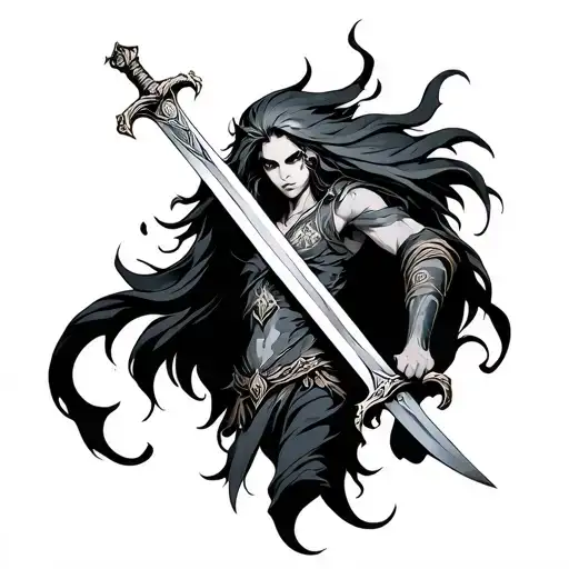 Mythical Character With Sword