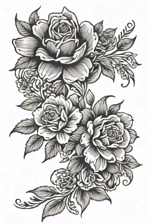 Band Tattoo Floral Patterns