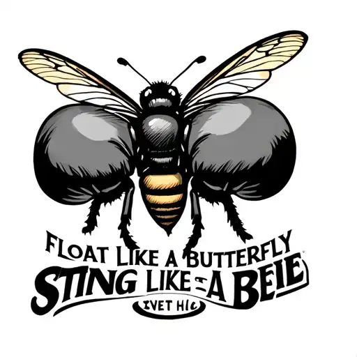 Float Like A Butterfly Sting Like A Bee With Boxing Gloves