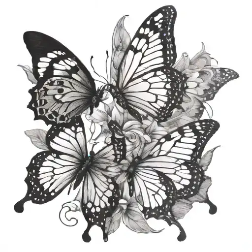 Butterflies That Has Little Butterflies Breaking Off Of It