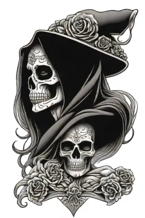 Female Skeleton Of Santa Muerte