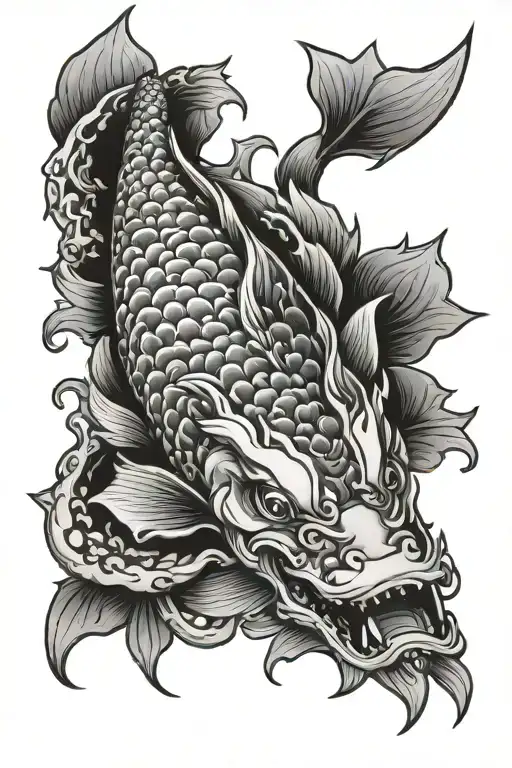 Japanese Koi Dragon Mask