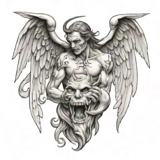 Angel And Devil Face