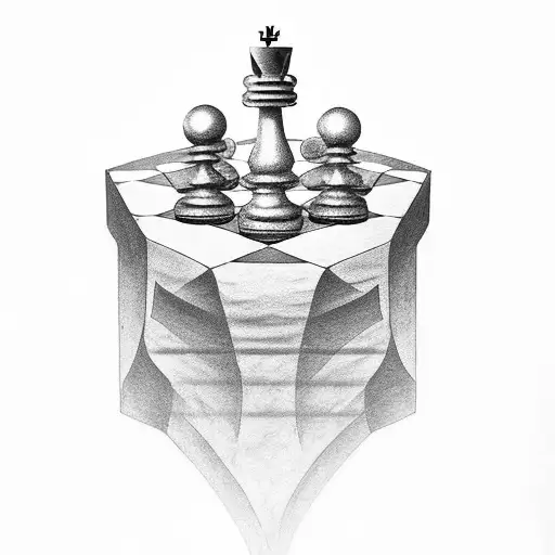 Pawn Chess Piece With A Shadow Of A King Chess Piece