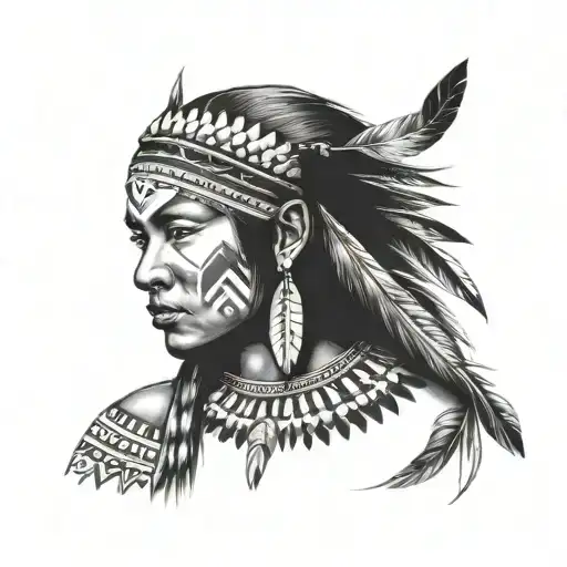 Pretty American Indian Young Girl