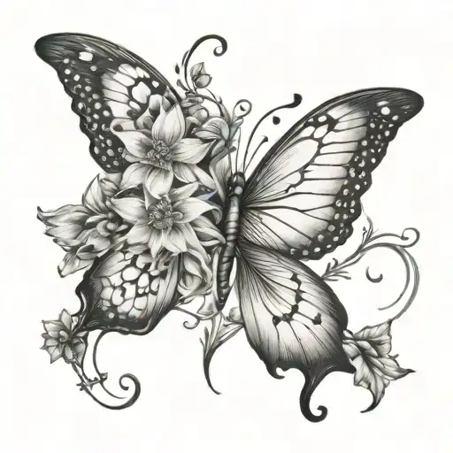 Flower Butterfly Inspirational Quote