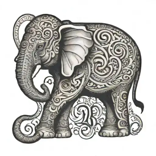 Elephant With The Initials Wb Symbol