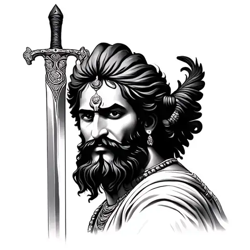 Shivaji Maharaj With Sword