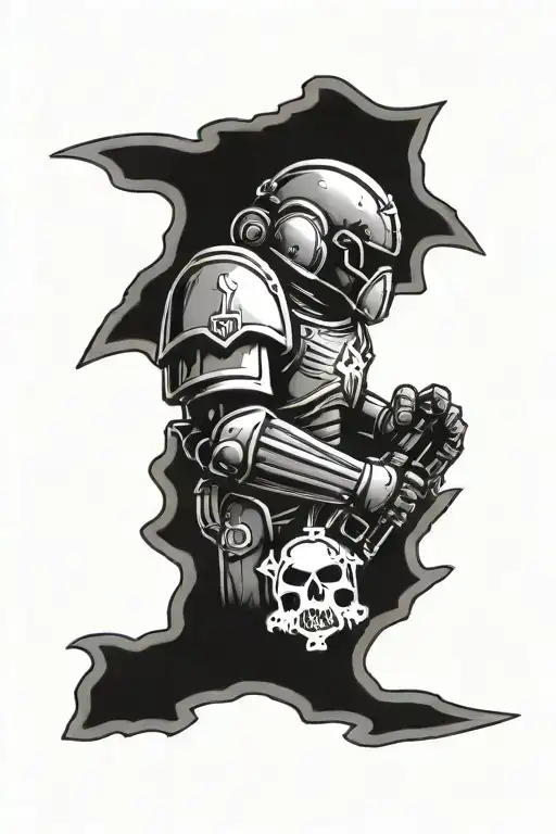 Space Marine Sleep Token Band Logo Incorporated