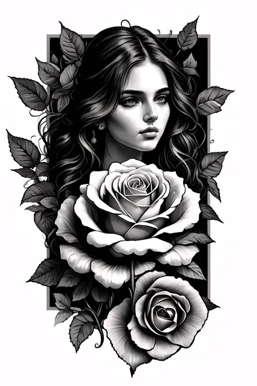 Sleeve Tattoo With A Rose And Writes To Me To Mother's And Keeper