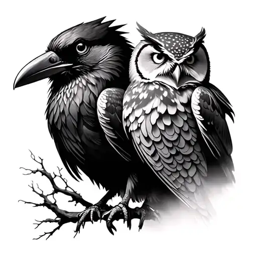 Crow And Owl Chest