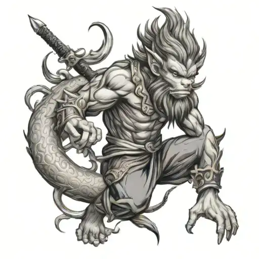 Tattoo Of Sun Wukong