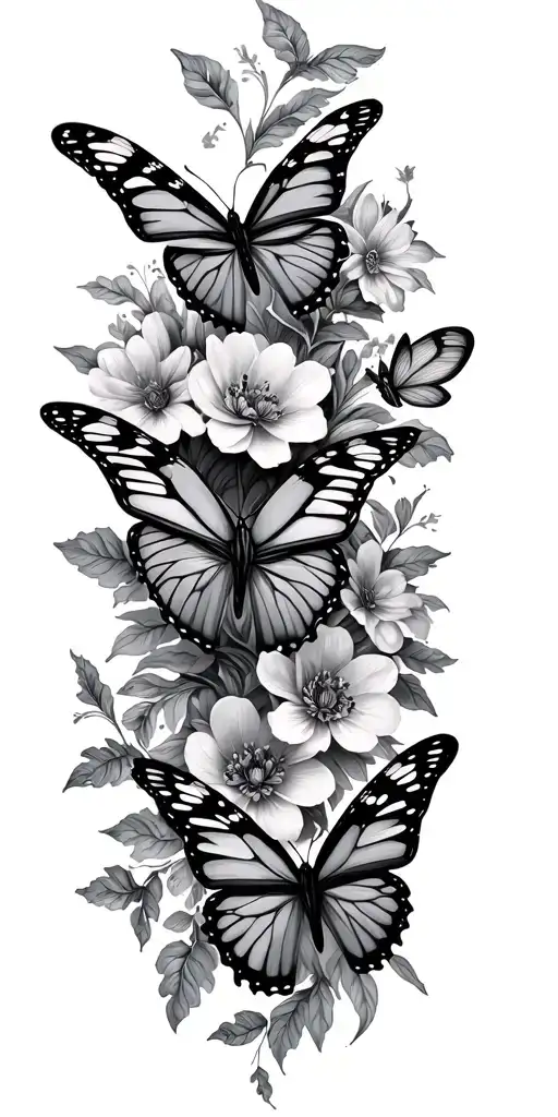 Floral With Butterflies