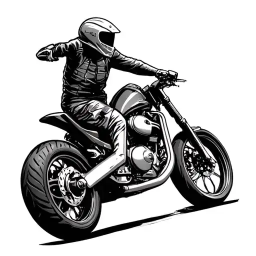 Motor Bike And Harth Beat Line Going