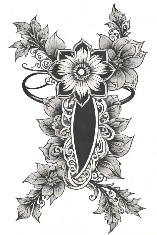 Infinite Flower Curved Wrist Bracelet