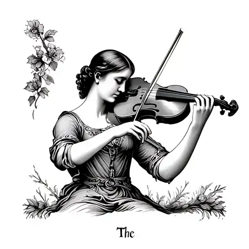 The Musician Tarot Card Featuring A Violinist