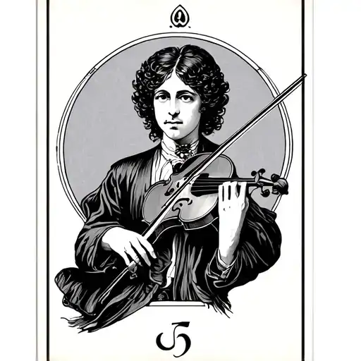 The Musician Tarot Card Featuring A Violinist