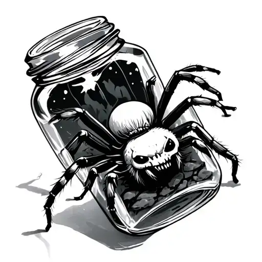Spooky Spider In A Jar